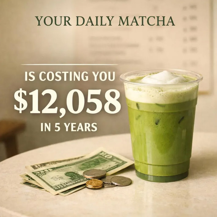 Matcha Habit Cost Calculator — Excel template preview